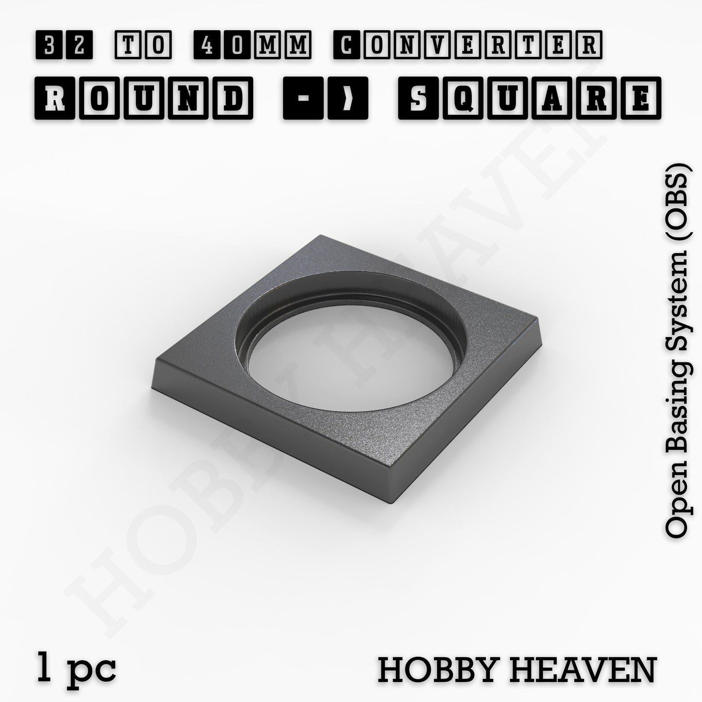 Round to Square Bases Shape and Size Converters 3d Print Full Range