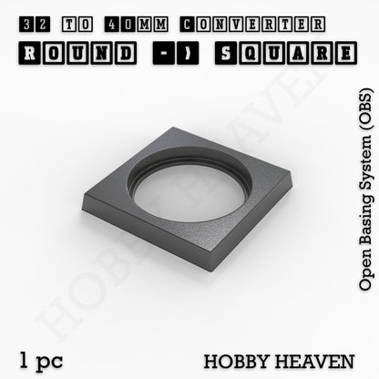 Round to Square Bases Shape and Size Converters 3d Print Full Range