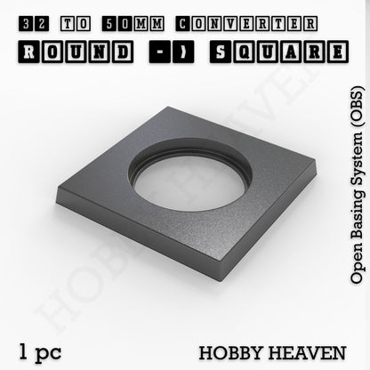 Round to Square Bases Shape and Size Converters 3d Print Full Range