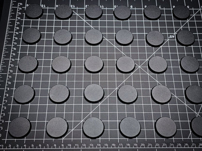 32mm Round Plain Plastic Bases