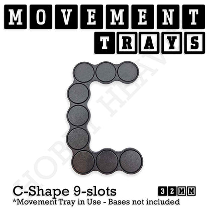 32mm Movement Trays for Tabletop Games | Compatible with Popular Miniatures | Full Range