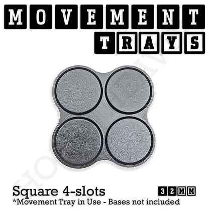 32mm Movement Trays for Tabletop Games | Compatible with Popular Miniatures | Full Range
