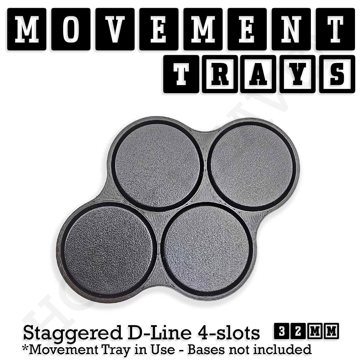32mm Movement Trays for Tabletop Games | Compatible with Popular Miniatures | Full Range