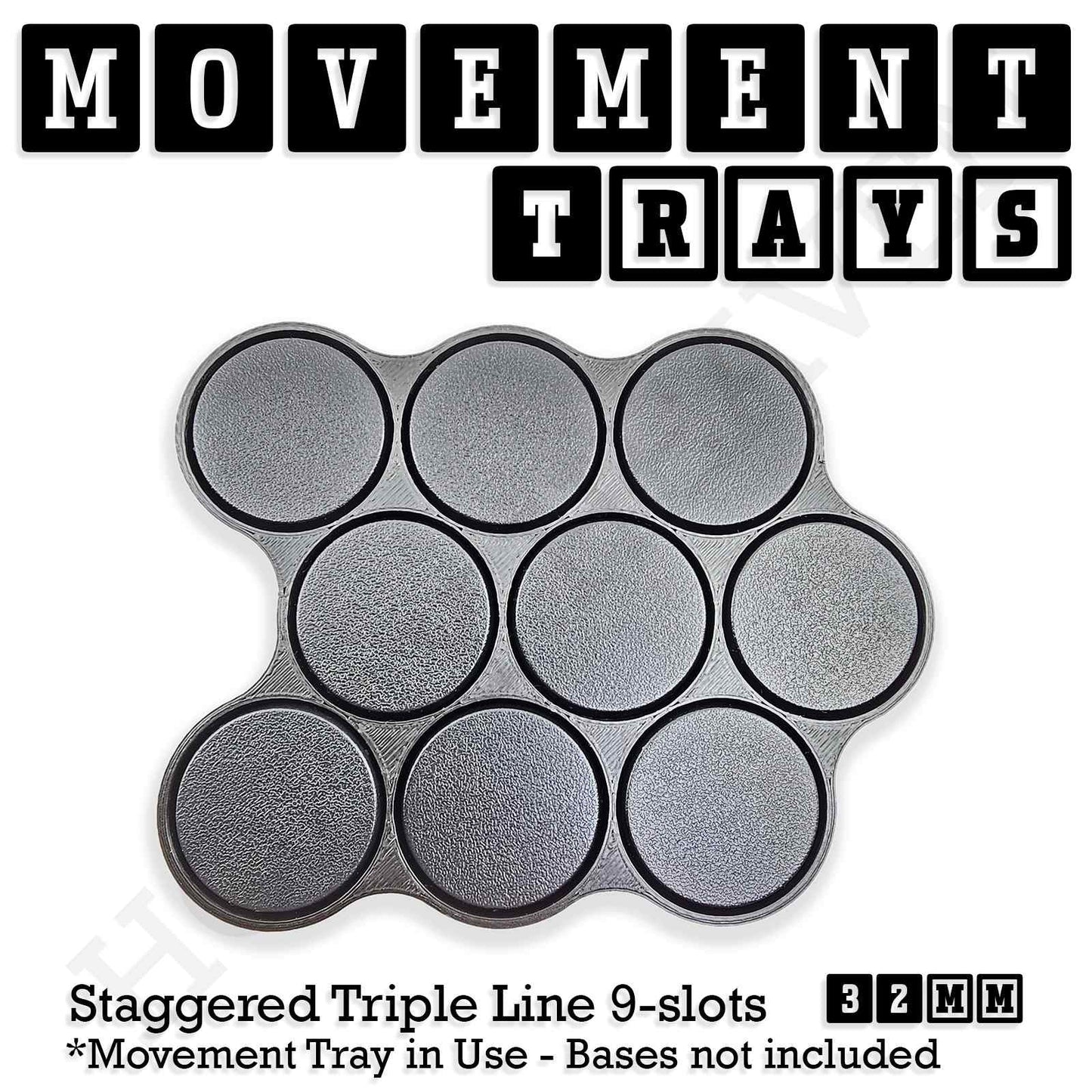 32mm Movement Trays for Tabletop Games | Compatible with Popular Miniatures | Full Range