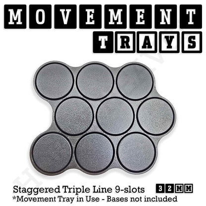 32mm Movement Trays for Tabletop Games | Compatible with Popular Miniatures | Full Range