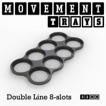 32mm Movement Trays for Tabletop Games | Compatible with Popular Miniatures | Full Range