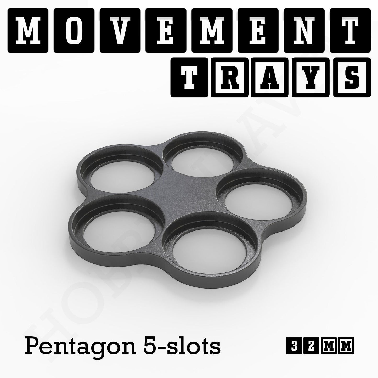 32mm Movement Trays for Tabletop Games | Compatible with Popular Miniatures | Full Range