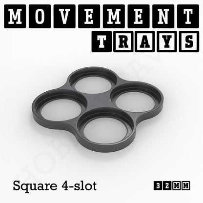 32mm Movement Trays for Tabletop Games | Compatible with Popular Miniatures | Full Range