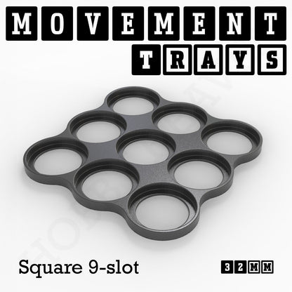 32mm Movement Trays for Tabletop Games | Compatible with Popular Miniatures | Full Range