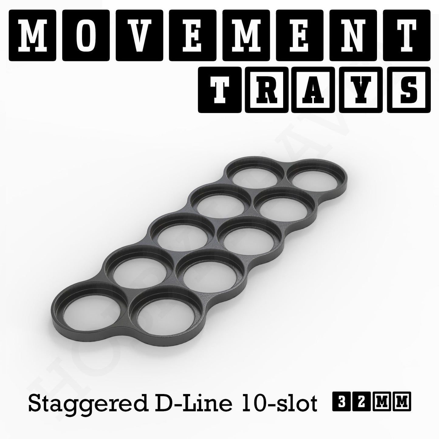 32mm Movement Trays for Tabletop Games | Compatible with Popular Miniatures | Full Range