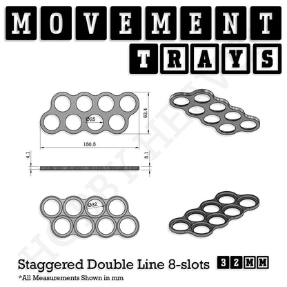 32mm Movement Trays for Tabletop Games | Compatible with Popular Miniatures | Full Range