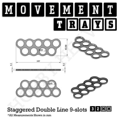 32mm Movement Trays for Tabletop Games | Compatible with Popular Miniatures | Full Range