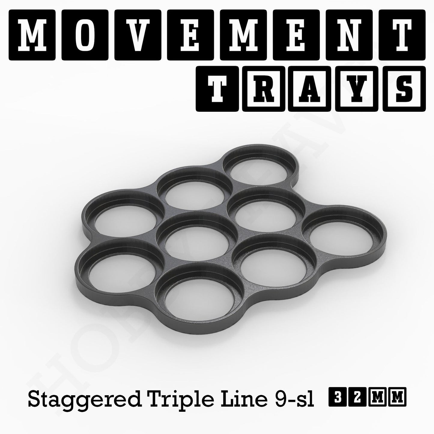 32mm Movement Trays for Tabletop Games | Compatible with Popular Miniatures | Full Range