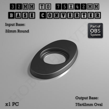 Round To Oval Bases Size Converters 3d Print Full Range