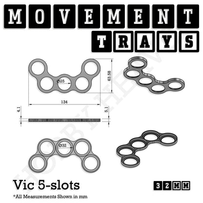 32mm Movement Trays for Tabletop Games | Compatible with Popular Miniatures | Full Range