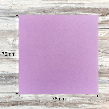 100% Recycled Sticky Memo Pads - Pastel Purple Lilac, Eco-Friendly, 100 Notes, 76mm x 76mm