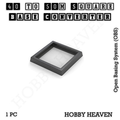 Square to Square Bases Size Converters 3d Print Full Range