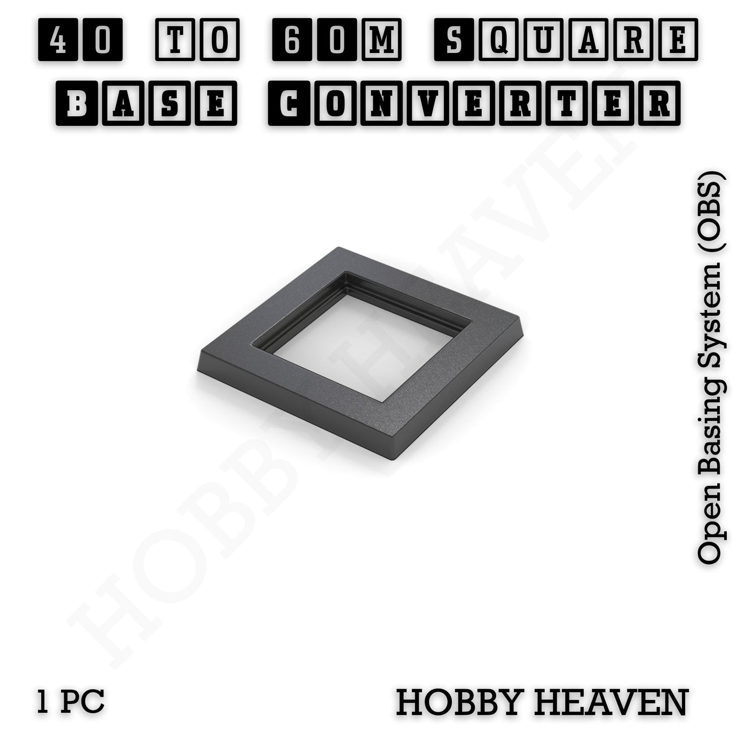 Square to Square Bases Size Converters 3d Print Full Range