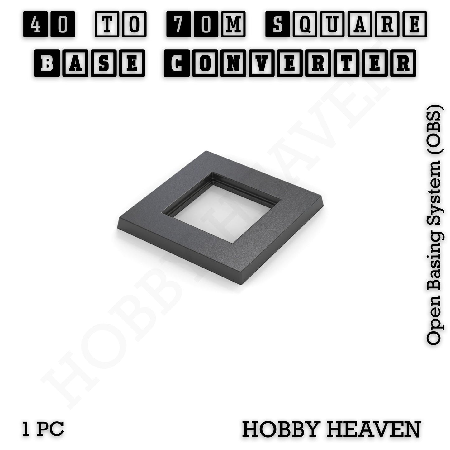 Square to Square Bases Size Converters 3d Print Full Range