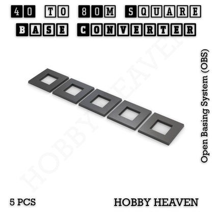 Square to Square Bases Size Converters 3d Print Full Range