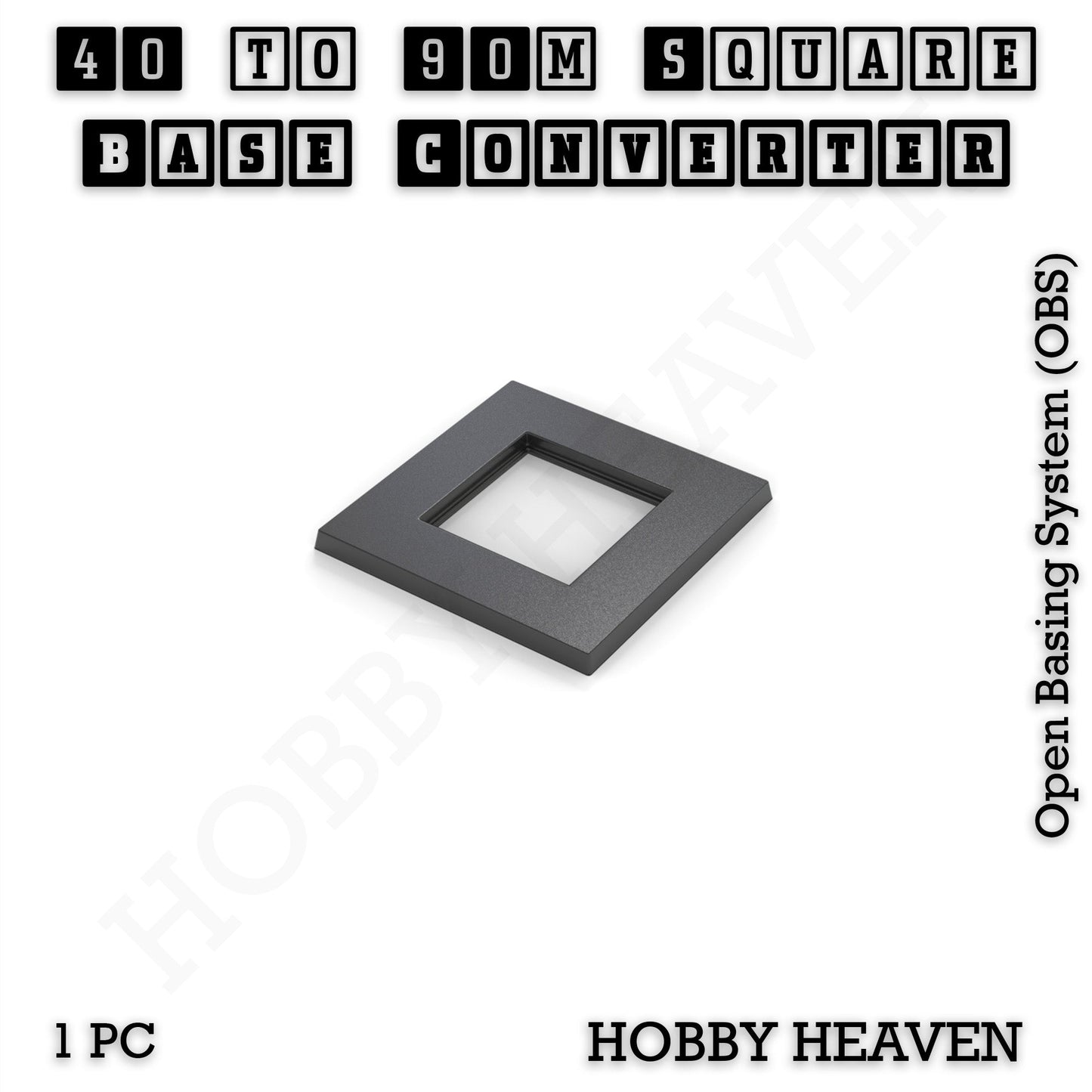 Square to Square Bases Size Converters 3d Print Full Range