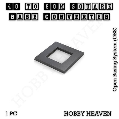 Square to Square Bases Size Converters 3d Print Full Range