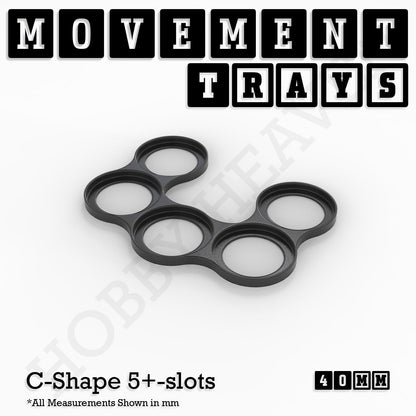 40mm Movement Trays for Miniatures | Tabletop Wargames Compatible | Full Range