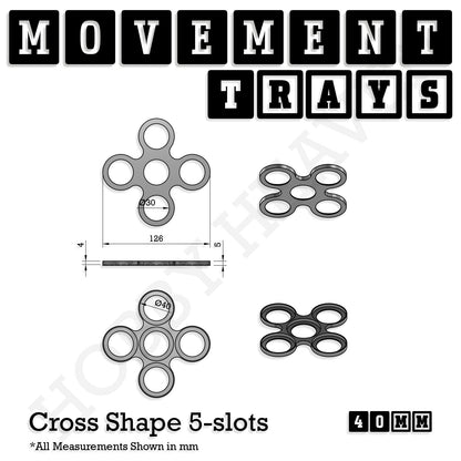 40mm Movement Trays for Miniatures | Tabletop Wargames Compatible | Full Range