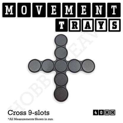 40mm Movement Trays for Miniatures | Tabletop Wargames Compatible | Full Range