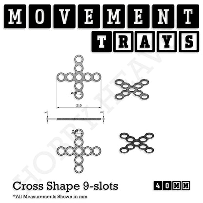 40mm Movement Trays for Miniatures | Tabletop Wargames Compatible | Full Range
