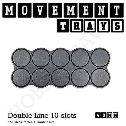 40mm Movement Trays for Miniatures | Tabletop Wargames Compatible | Full Range