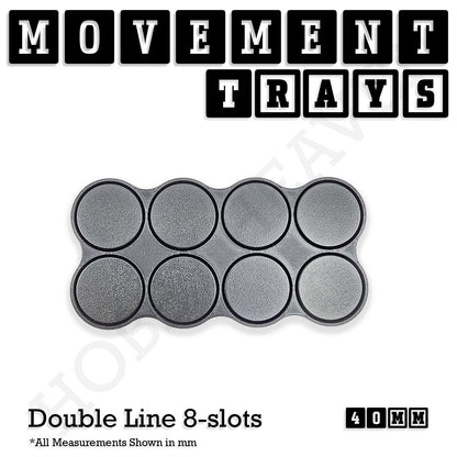 40mm Movement Trays for Miniatures | Tabletop Wargames Compatible | Full Range
