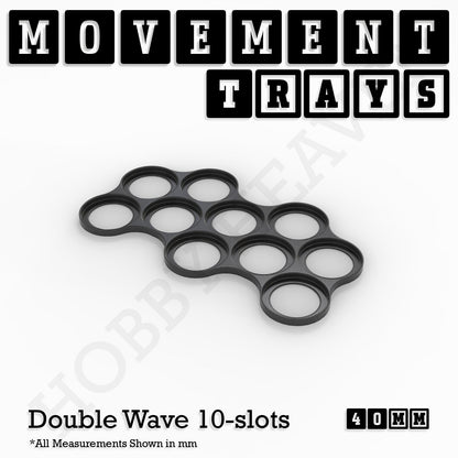 40mm Movement Trays for Miniatures | Tabletop Wargames Compatible | Full Range