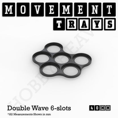 40mm Movement Trays for Miniatures | Tabletop Wargames Compatible | Full Range