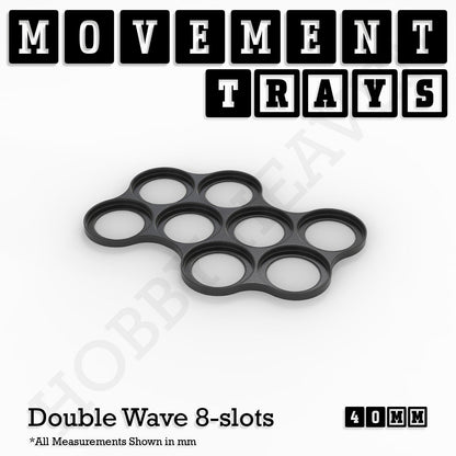 40mm Movement Trays for Miniatures | Tabletop Wargames Compatible | Full Range