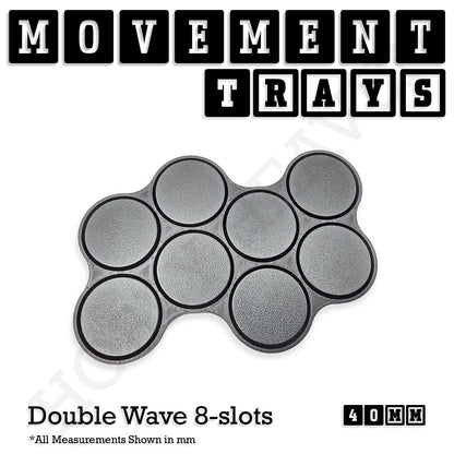 40mm Movement Trays for Miniatures | Tabletop Wargames Compatible | Full Range