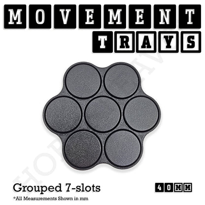 40mm Movement Trays for Miniatures | Tabletop Wargames Compatible | Full Range