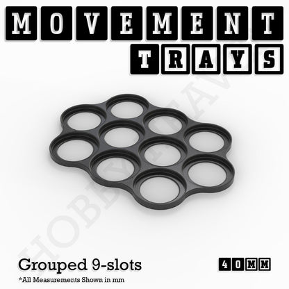 40mm Movement Trays for Miniatures | Tabletop Wargames Compatible | Full Range