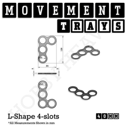 40mm Movement Trays for Miniatures | Tabletop Wargames Compatible | Full Range