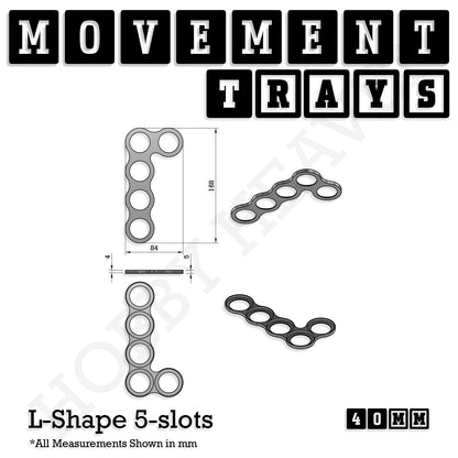 40mm Movement Trays for Miniatures | Tabletop Wargames Compatible | Full Range