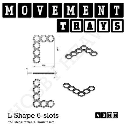 40mm Movement Trays for Miniatures | Tabletop Wargames Compatible | Full Range
