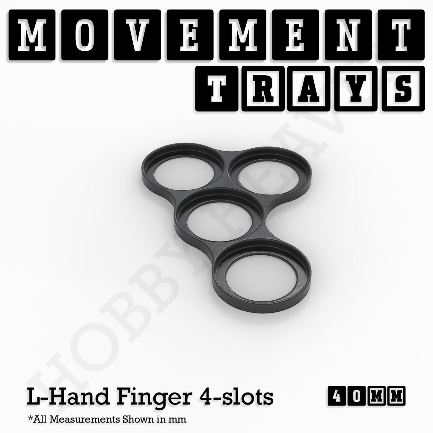40mm Movement Trays for Miniatures | Tabletop Wargames Compatible | Full Range