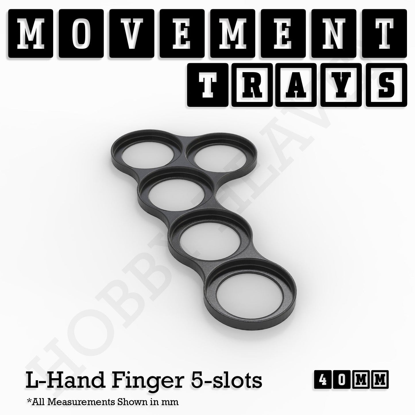 40mm Movement Trays for Miniatures | Tabletop Wargames Compatible | Full Range