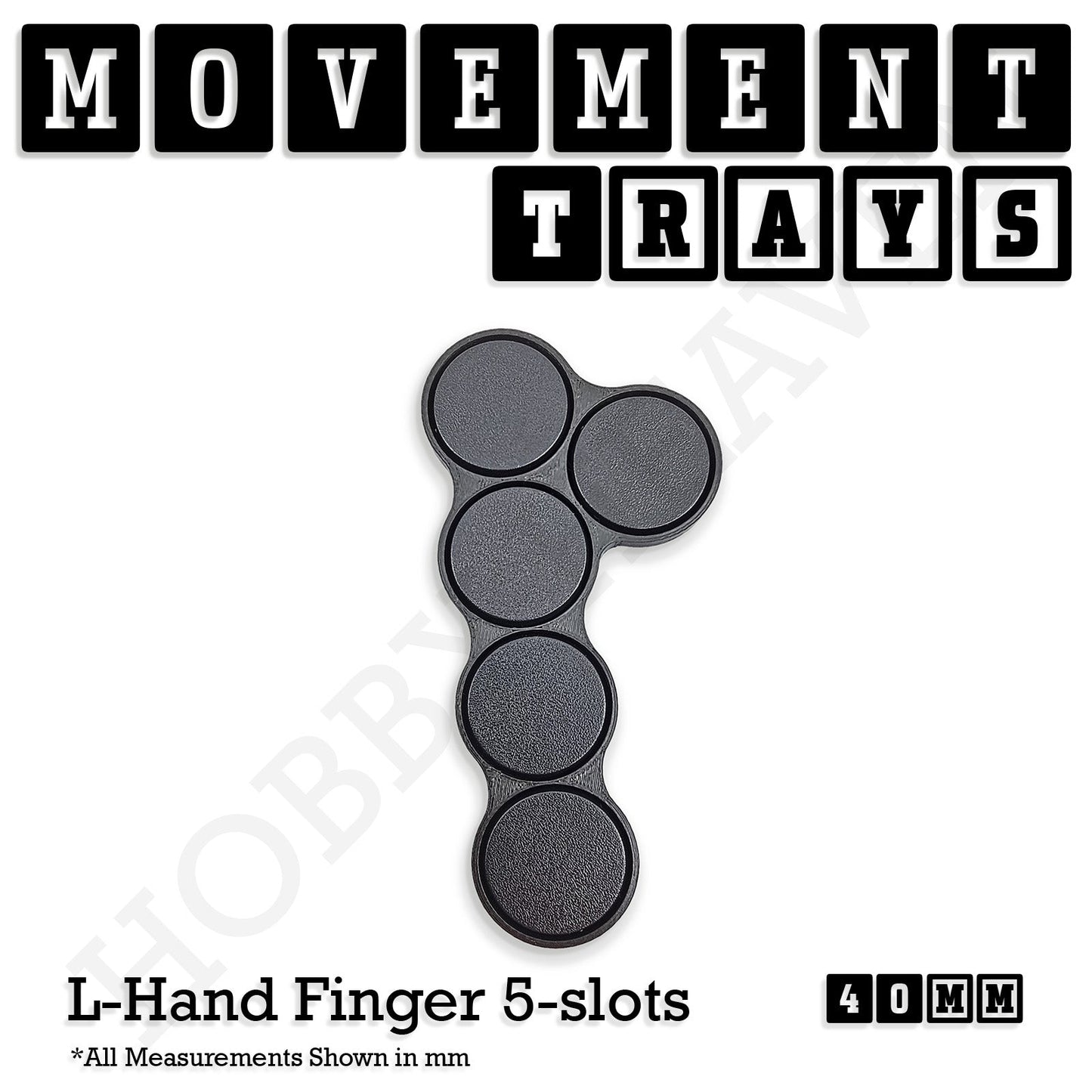 40mm Movement Trays for Miniatures | Tabletop Wargames Compatible | Full Range
