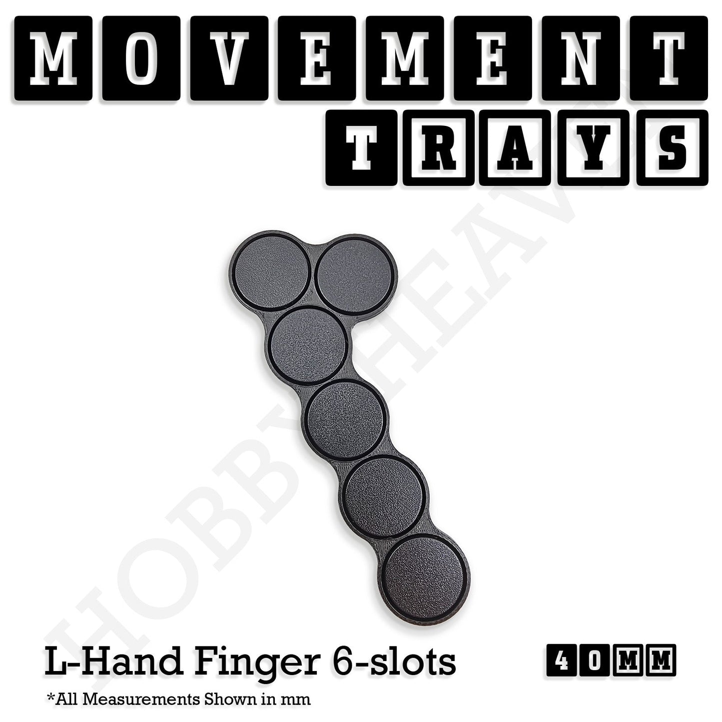 40mm Movement Trays for Miniatures | Tabletop Wargames Compatible | Full Range
