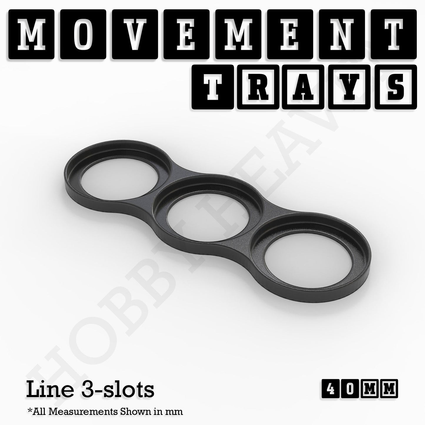 40mm Movement Trays for Miniatures | Tabletop Wargames Compatible | Full Range