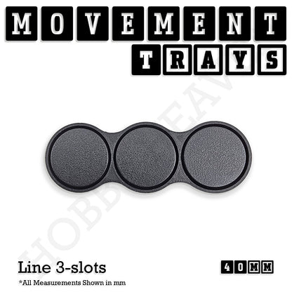 40mm Movement Trays for Miniatures | Tabletop Wargames Compatible | Full Range