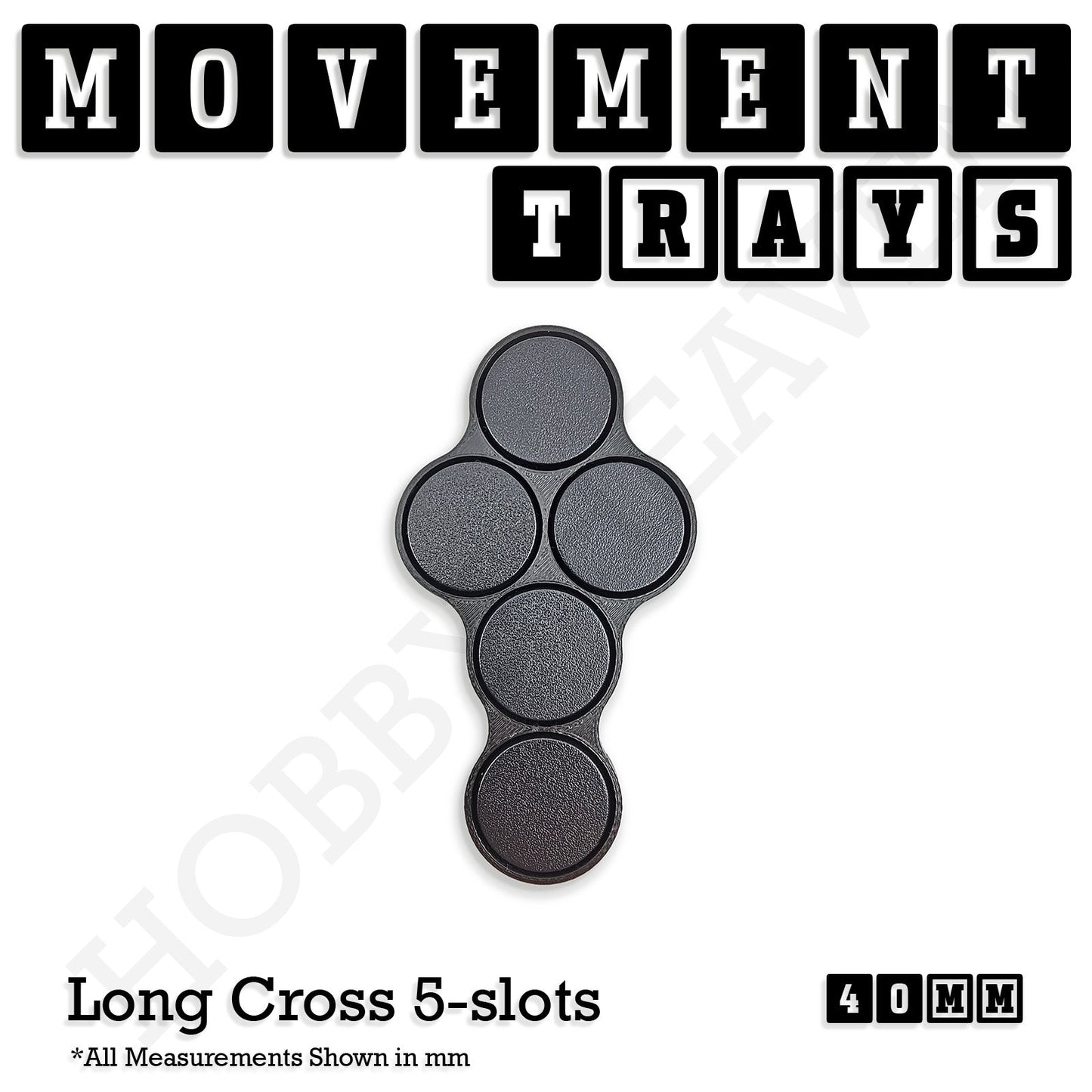 40mm Movement Trays for Miniatures | Tabletop Wargames Compatible | Full Range