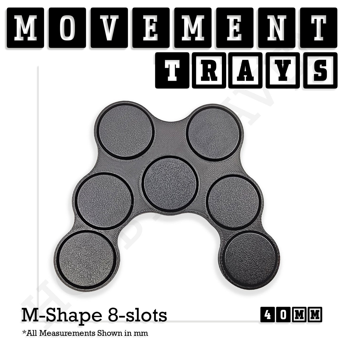 40mm Movement Trays for Miniatures | Tabletop Wargames Compatible | Full Range