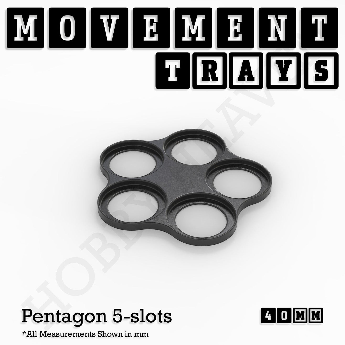 40mm Movement Trays for Miniatures | Tabletop Wargames Compatible | Full Range